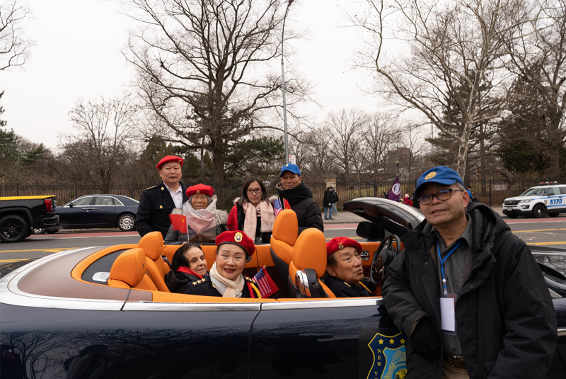 IPVF members and supporters gathered around parade vehicle in Queens NYC