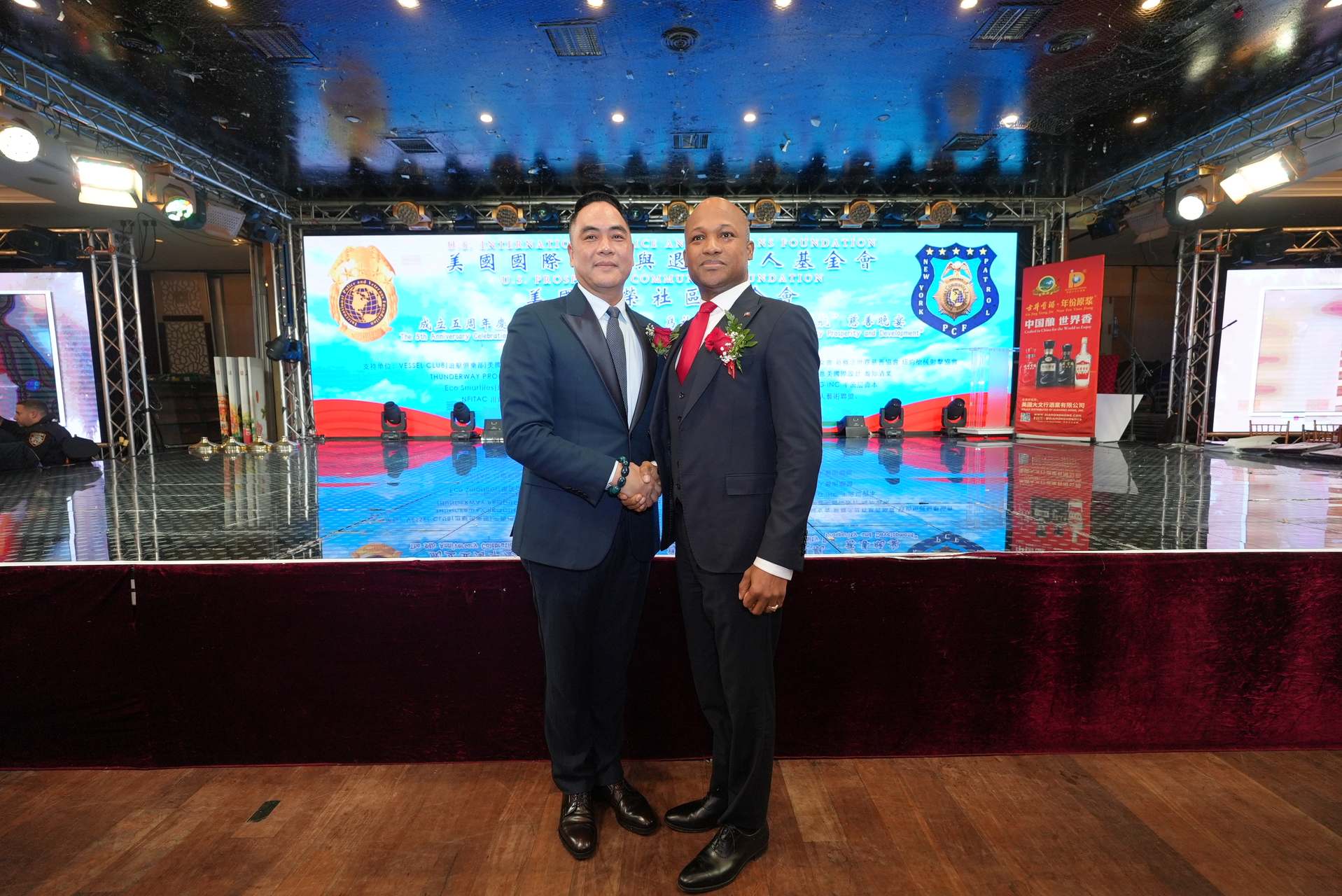 Foundation officials on stage at IPVF 5th Anniversary Gala 2025