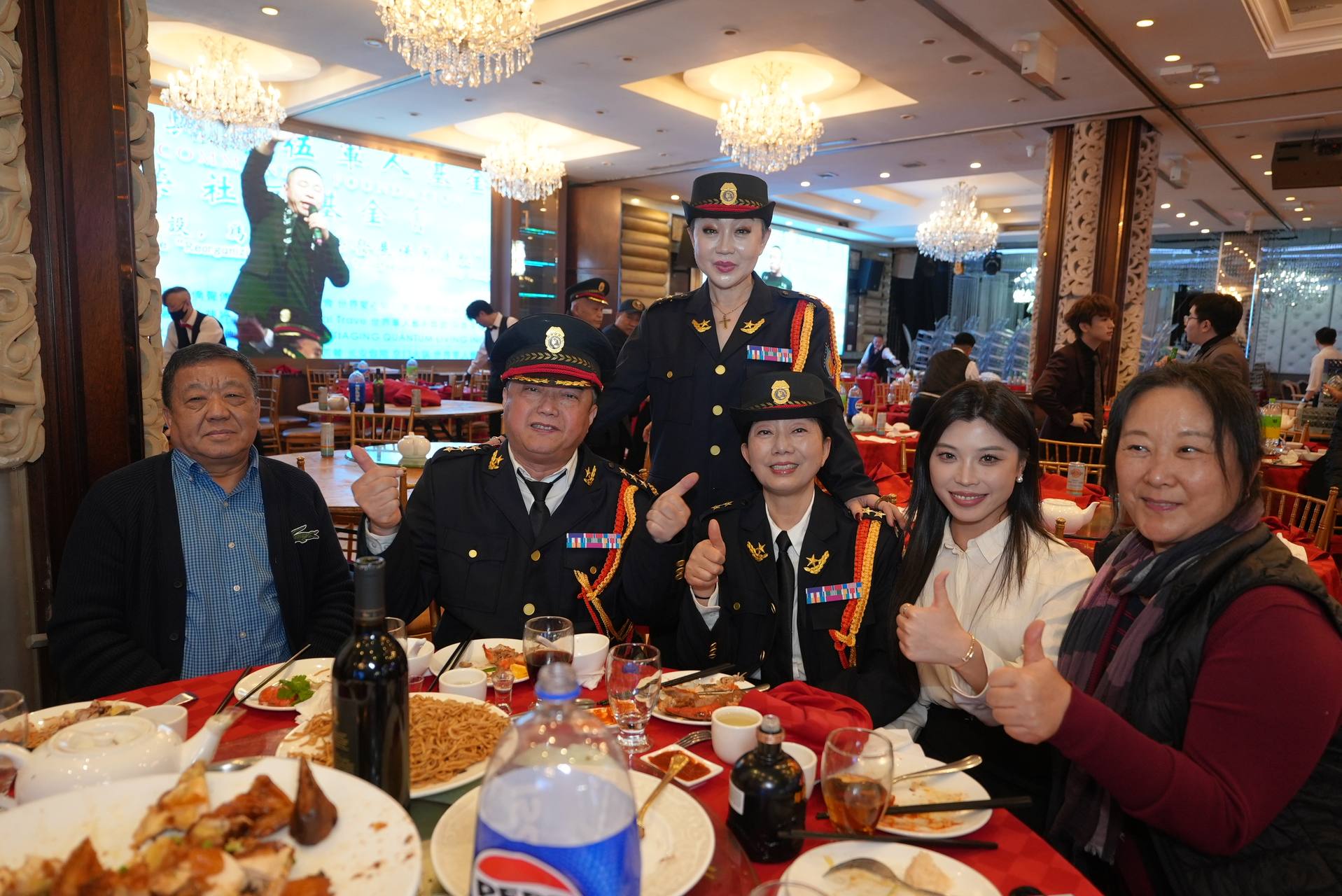 Law enforcement officers and community members celebrating at IPVF gala dinner